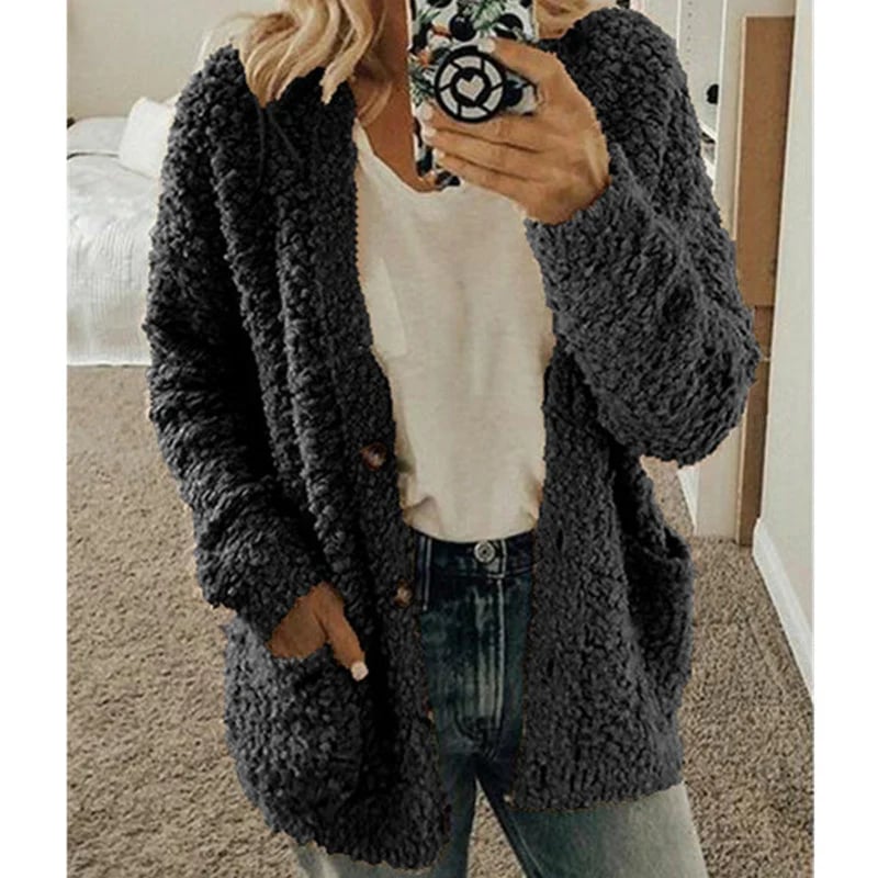 ✨Top-2 Sale Cardigan 2025✨Damen Herbst/Winter Große Größen Freizeit-Samt-Cardigan