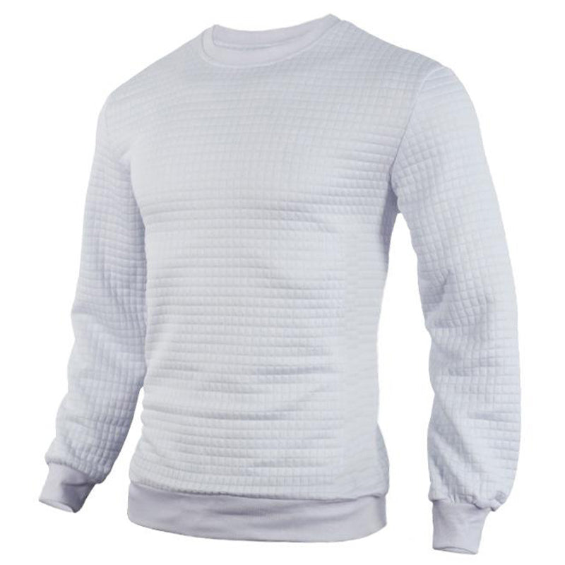 Herren-Pulloverhemd mit kleinem Jacquard-Karo